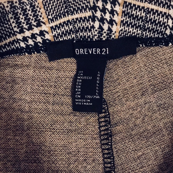 Plaid leggings size Large Forever 21 - Picture 3 of 3